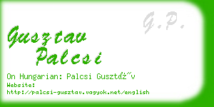 gusztav palcsi business card